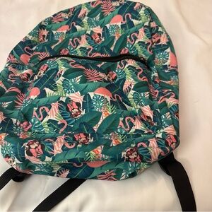 Disney Tropical Flamingo Backpack - Green and Pink